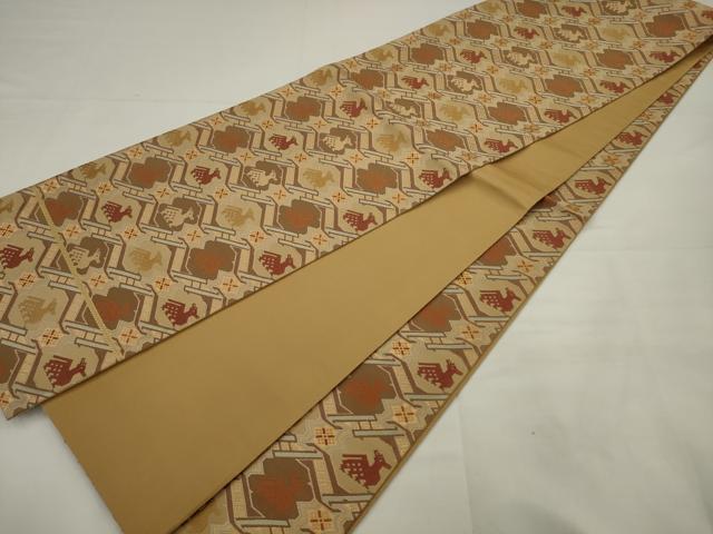 平和屋着物●全通柄袋帯 唐織 有栖川文様 正絹 逸品 AABJ7020pf