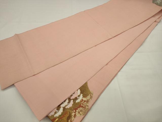平和屋着物●太鼓柄袋帯 紬地 駒刺繍 風景文 金銀彩 正絹 逸品 AABJ7034pf