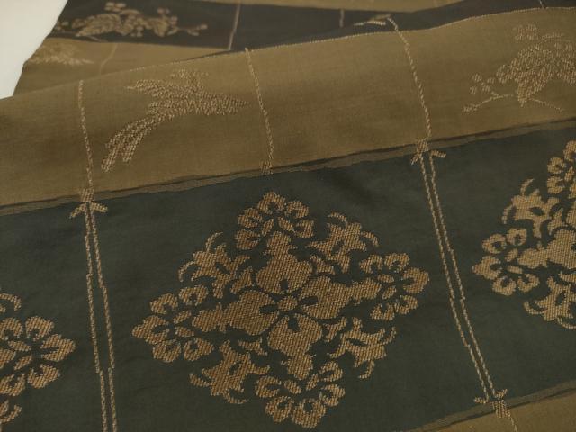 平和屋着物●九寸名古屋帯 鳳凰花文 金糸 正絹 逸品 AABJ7052pf