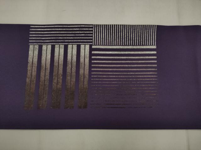 平和屋着物●九寸名古屋帯 幾何学文様 正絹 逸品 AABJ7064pf