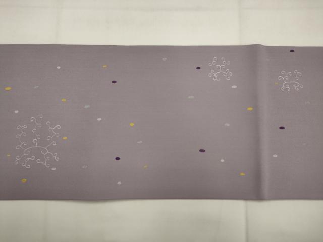 平和屋着物●塩瀬 九寸名古屋帯 唐草文 正絹 逸品 AABJ7068pf