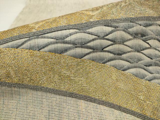 平和屋着物●銀座きしや 太鼓柄袋帯 立波文 正絹 逸品 AABJ7077pf