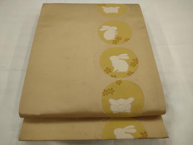 平和屋着物●六通柄京袋帯 兎 AABJ7119pf