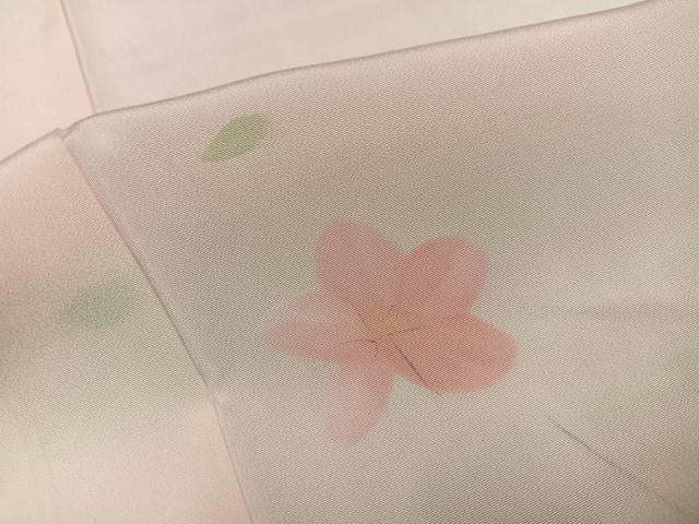 平和屋着物●長襦袢 無双仕立て 舞花文 暈し染め 半衿刺繍 正絹 逸品 AABJ7161ph