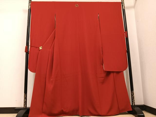 平和屋着物●豪華振袖 色無地 紅海老茶色 正絹 逸品 AABJ7169ph