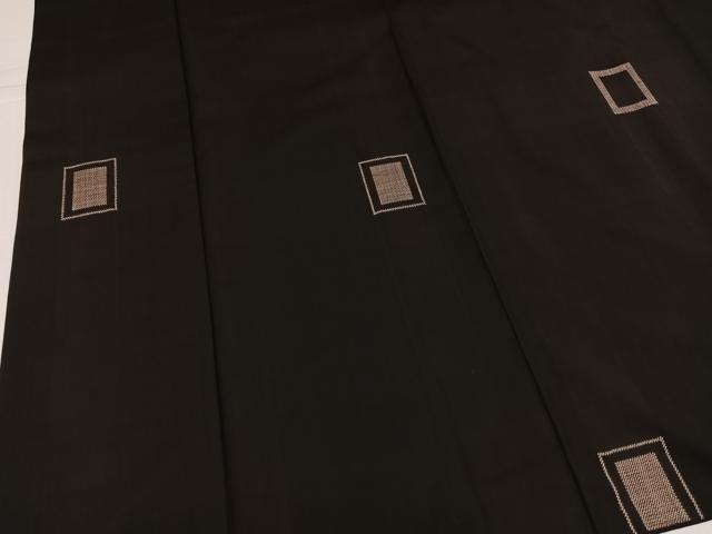 平和屋着物●本場大島紬 地空き 一元7マルキ 色紙文 正絹 逸品 AABJ7176ph