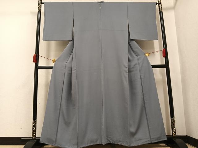 平和屋着物●上質な色無地 豆がら茶色 正絹 逸品 AABJ7182ph