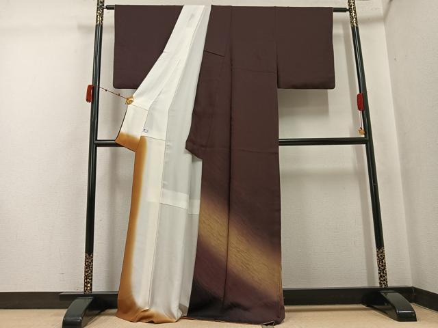 平和屋着物●色留訪問着 霞文 一乃倉 燿変纐纈 暈し染め 正絹 逸品 AABJ7211ph