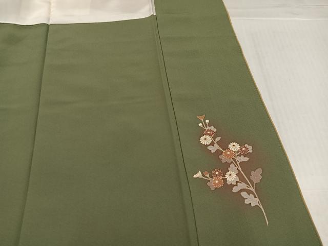 平和屋着物●訪問着 地紙花文 暈し染め 金彩 正絹 逸品 AABJ7227ph