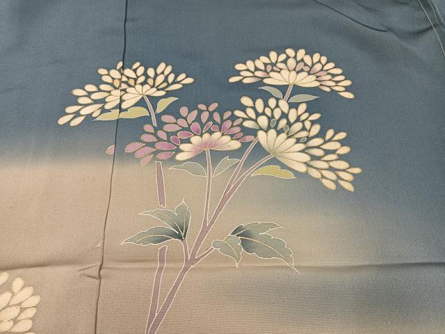 平和屋着物●訪問着 桂三郎好み 色舞袖 枝花文 暈し染め 金彩 仮絵羽 正絹 逸品 未使用 AABJ7247ph