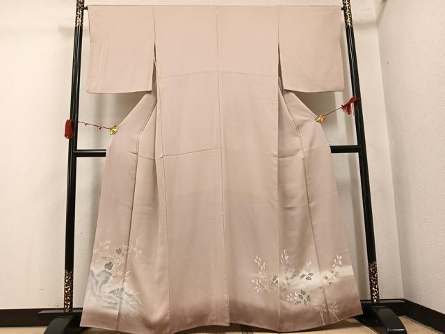 平和屋着物●豪華色留袖 友禅 枝花文 暈し染め 正絹 逸品 AABJ7251ph