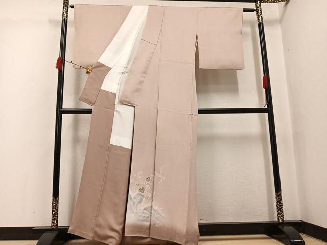 平和屋着物●豪華色留袖 友禅 枝花文 暈し染め 正絹 逸品 AABJ7251ph