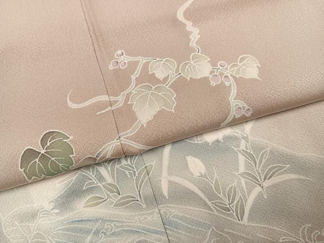 平和屋着物●豪華色留袖 友禅 枝花文 暈し染め 正絹 逸品 AABJ7251ph