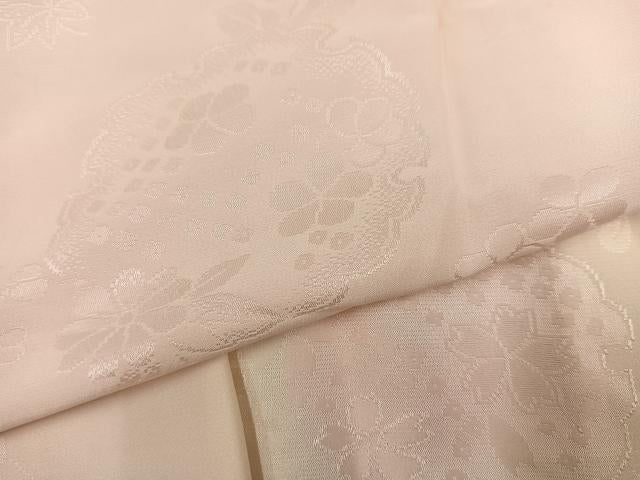 平和屋着物●振袖用長襦袢 無双仕立て 花地紋 暈し染め 正絹 逸品 AABJ7266ph