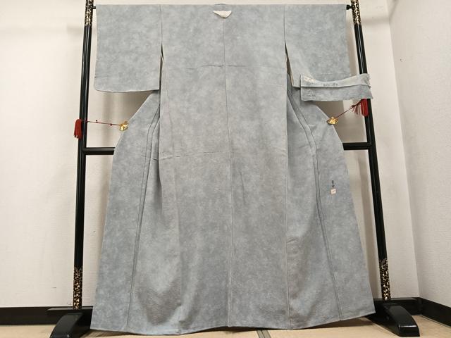 平和屋着物●上質な小紋 作家物 華功 綾雲 霞文 丹後ちりめん 反端付き 正絹 逸品 未使用 AABJ7278ph