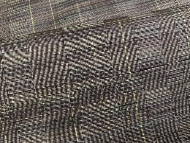 平和屋着物●上質な紬 幾何学文様 正絹 逸品 未使用 AABJ7281ph