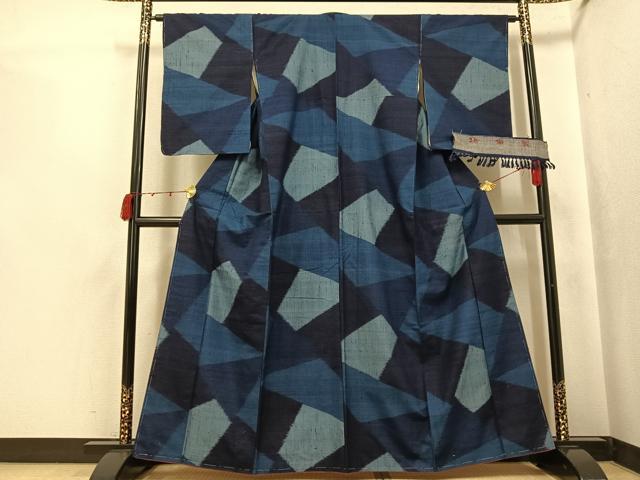 平和屋着物●上質な紬 切嵌文様 反端付き 正絹 逸品 未使用 AABJ7290ph