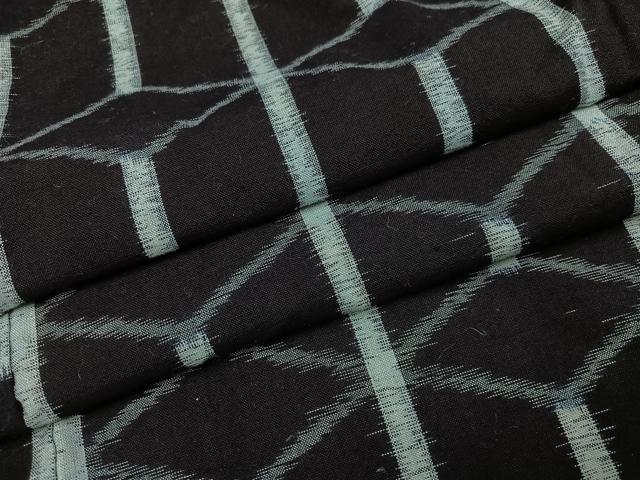 平和屋着物●久留米絣 幾何学文様 綿 逸品 未使用 AABJ7301ph