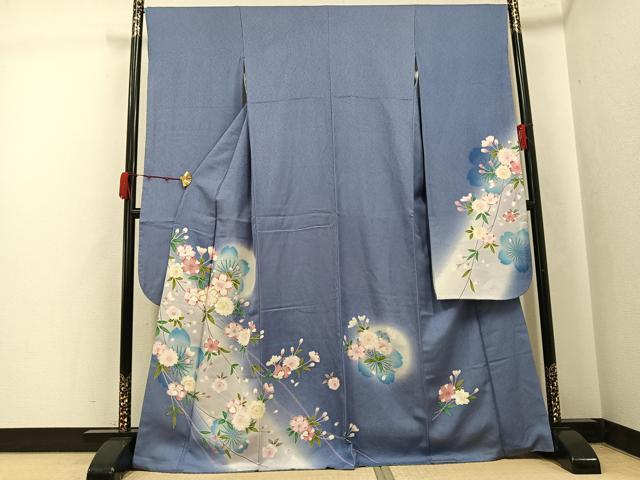 平和屋着物●豪華振袖 駒刺繍 枝垂れ桜 暈し染め 金彩 正絹 逸品 AABJ7302ph