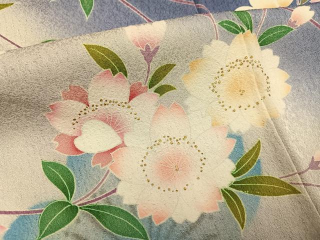 平和屋着物●豪華振袖 駒刺繍 枝垂れ桜 暈し染め 金彩 正絹 逸品 AABJ7302ph