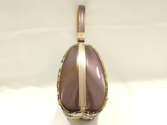 平和屋着物●和装小物 和装バッグ ハンドバッグ 花柄 金銀糸 帯地使用 逸品 AABJ7321ay
