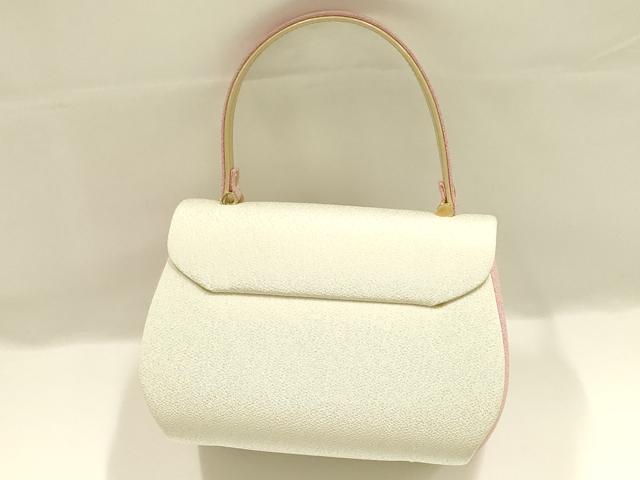 平和屋着物●和装小物 和装バッグ ハンドバッグ 刺繍 花柄 金銀糸 マグネット式 逸品 AABJ7322ay
