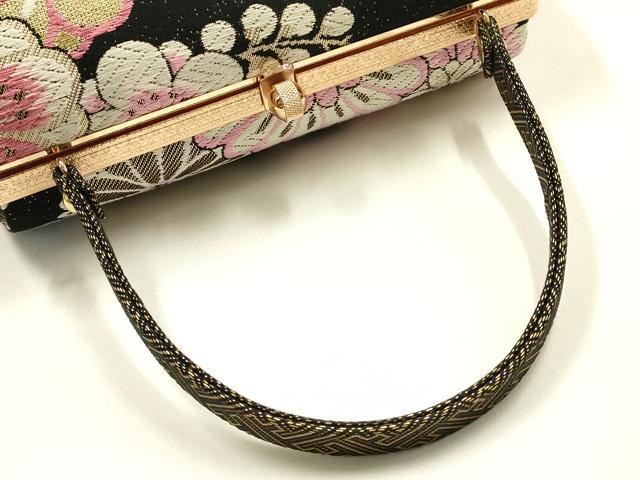 平和屋着物●和装小物 和装バッグ ハンドバッグ 振袖用 花柄 菊 金糸 逸品 AABJ7324ay
