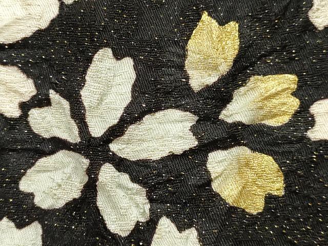 平和屋着物●和装小物 和装バッグ ハンドバッグ 絞り 花柄 金通し地 金彩 逸品 AABJ7325ay