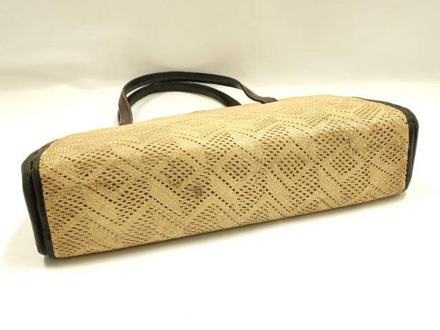 平和屋着物●和装小物 和装バッグ ハンドバッグ パナマ 網代 逸品 AABJ7328ay