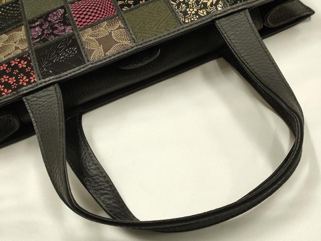 平和屋着物●和装小物 和装バッグ 印傳 ハンドバッグ トートバッグ マグネット式 逸品 AABJ7330ay