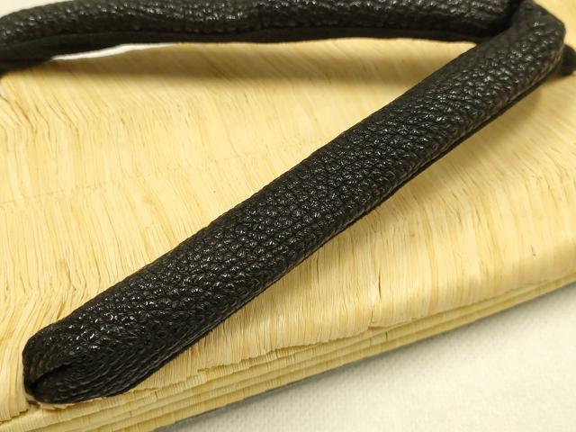 平和屋着物●男性 和装小物 草履 畳表 花緒:黒 丸屋 共箱付き 逸品 AABJ7367ay