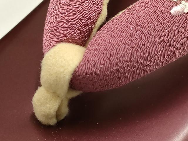 平和屋着物●和装小物 和装草履 刺繍 花柄 金糸 Mサイズ 逸品 未使用 AABJ7374ay