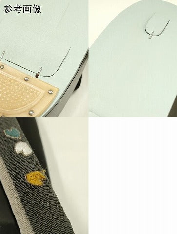 平和屋着物●和装小物 和装草履 鼻緒:刺繍 花柄 金糸 逸品 未使用 AABJ7377ay