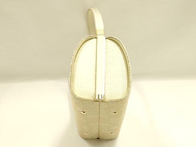 平和屋着物●和装小物 和装バッグ ハンドバッグ 幾何学菱文 金糸 逸品 AABJ7378ay