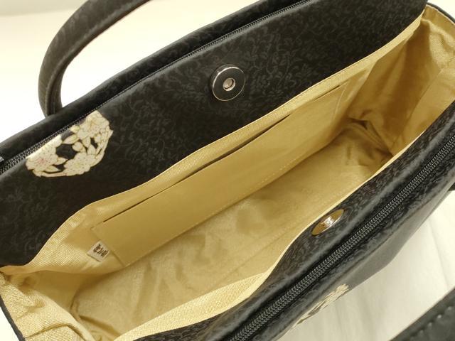 平和屋着物●和装小物 和装バッグ 伊と忠 ハンドバッグ トートバッグ 花丸文 金彩 帯地使用 逸品 AABJ7387ay