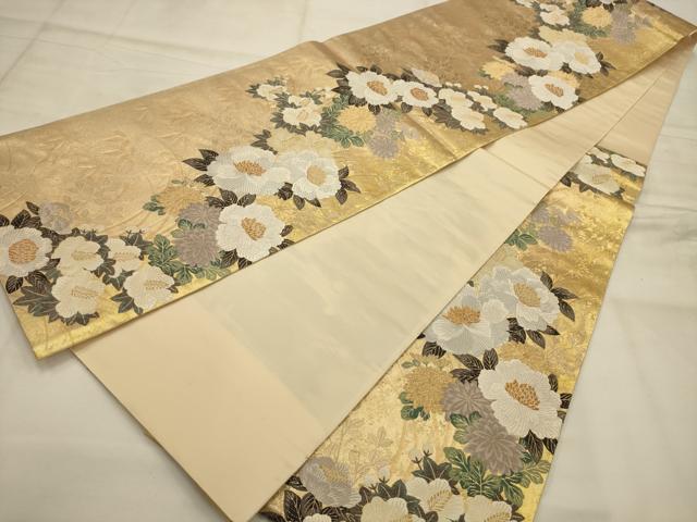 平和屋着物●西陣 とみや織物謹製 六通柄袋帯 唐織 彩華流豊文 加賀浪漫 金糸 引箔 正絹 逸品 AABJ7408sx