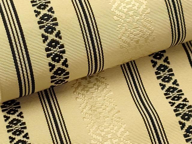 平和屋着物●本場筑前博多織 半幅帯 献上 証紙付き 正絹 逸品 AABJ7438sx
