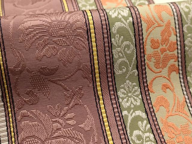 平和屋着物●本場筑前博多織 半幅帯 花間道 正絹 逸品 AABJ7440sx