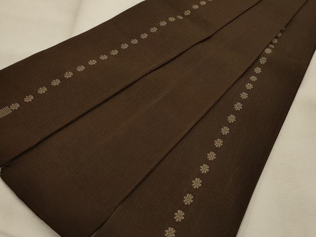 平和屋着物●男性 本場筑前博多織 角帯 花間道 正絹 逸品 AABJ7452sx
