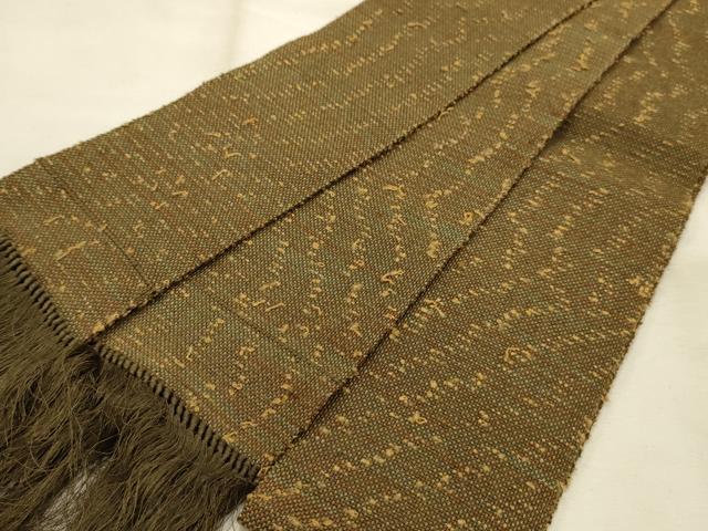 平和屋着物●男性 角帯 ひげ紬 霞文 正絹 逸品 AABJ7461sx