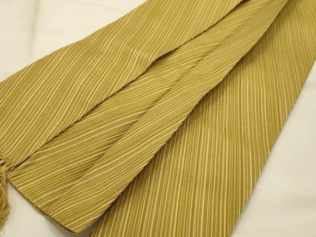 平和屋着物●男性 本場筑前博多織 角帯 斜縞 正絹 逸品 AABJ7469sx