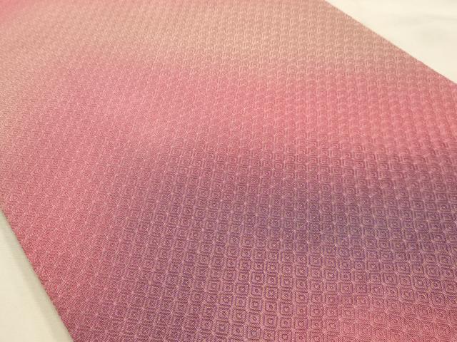 平和屋着物●ひなや工房 くむ・あむ・おる 伊豆蔵明彦 六通柄袋帯 霞文 正絹 逸品 AABJ7478sx