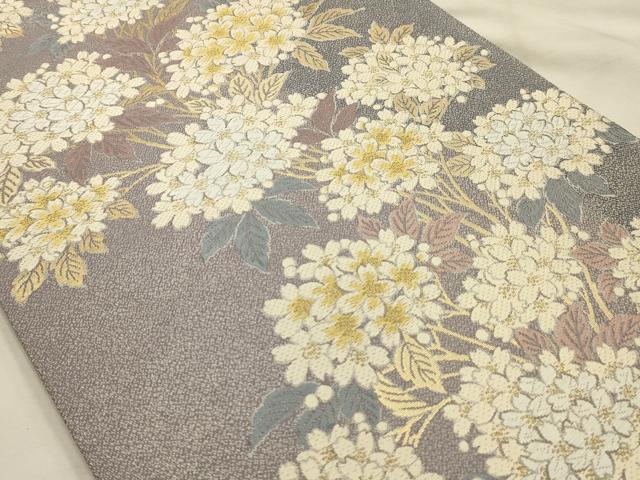 平和屋着物●本加賀友禅作家 松島由美監修 六通柄袋帯 唐織 草花文 金糸 さが美扱い 正絹 逸品 AABJ7487sx