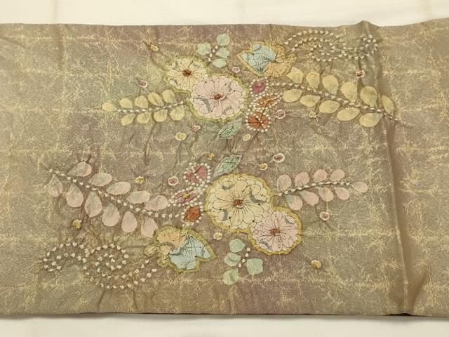 平和屋着物●西陣 太鼓柄袋帯 作家物 辻が花 絞り 証紙付き 正絹 逸品 AABJ7509sx