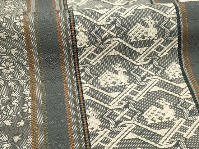平和屋着物●本場筑前博多織 八寸名古屋帯 有栖川文様 正絹 逸品 未使用 AABJ7514sx