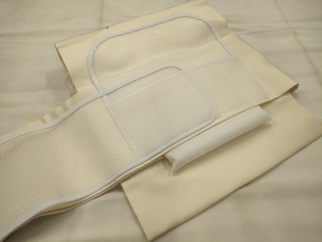 平和屋着物●塩瀬 ワンタッチつけ帯 銀杏 金彩 正絹 逸品 AABJ7560sx