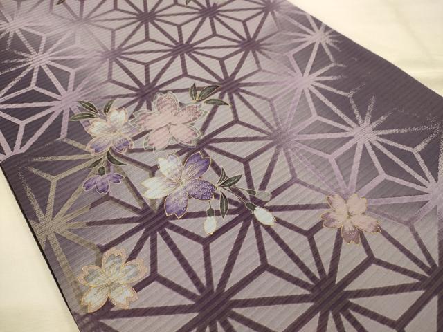 平和屋着物●両面六通柄袋帯 作家物 舞桜文 金彩 正絹 逸品 AABJ7581sx