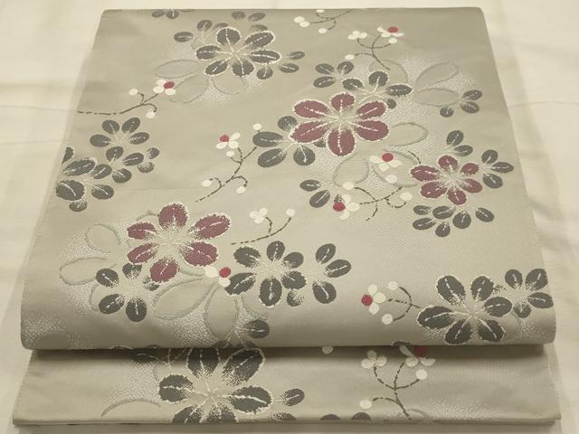 平和屋着物●六通柄袋帯 唐織 舞花文 正絹 逸品 AABJ7635sx
