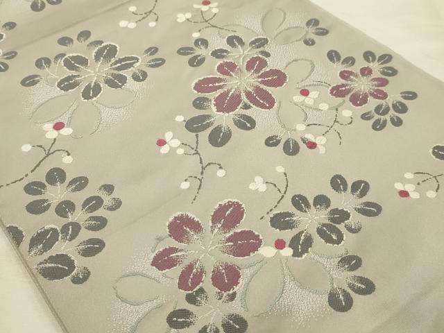 平和屋着物●六通柄袋帯 唐織 舞花文 正絹 逸品 AABJ7635sx