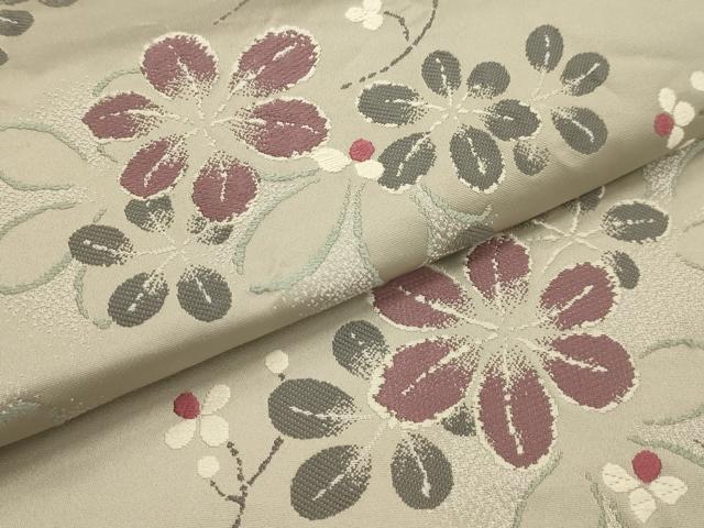 平和屋着物●六通柄袋帯 唐織 舞花文 正絹 逸品 AABJ7635sx